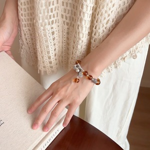 Citrine <b>Bracelet</b> S925 Sterling Silver Women's Lucky <b>Bead</b> Charm Elegant Chinese Style Jewelry Everyday Wear - Product Image 3