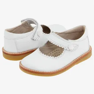 New style fashion trend casual shoes cow leather mary jane shoes for children