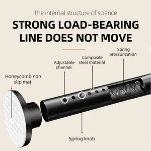 Prodotto caldo aste per tende da doccia estensibili telescopiche antiruggine antiruggine di facile installazione