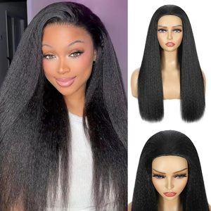 Yaki Synthetic Wig Heat Resistant Glueless Machine Made Wig with Drawstring <b>Cap</b> for Women Daily Wear - Product Image 1