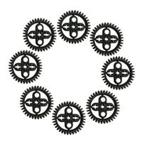 No.32498 MOC Parts Gear 36 Tooth Doble bisel Plástico DIY Niños Juguetes de construcción educativos Ladrillos Bloques de construcción