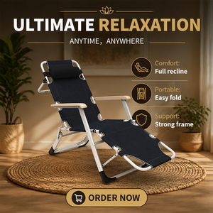 <span class=keywords><strong>Silla</strong></span> Plegable <span class=keywords><strong>de</strong></span> Fábrica con Patas Resistentes, <span class=keywords><strong>Silla</strong></span> Reclinable <span class=keywords><strong>de</strong></span> Gravedad Cero para Exteriores, <span class=keywords><strong>Silla</strong></span> <span class=keywords><strong>de</strong></span> Playa con Cojín Desmontable - Product Image 1