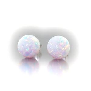 yunnique Jewelry Round <b>Opal</b> <b>Stud</b> <b>Earrings</b> S925 Silver Small Ball Shape For Women Gift Fashion Jewelry - Product Image 3