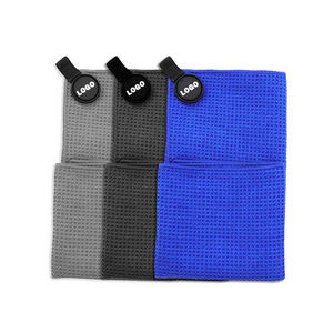 Échantillon Gratuit : Serviette de Nettoyage de Balle de Golf Personnalisée en Microfibre Gaufrée Magnétique avec Logo - Product Image 5