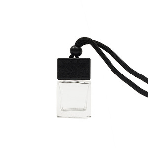 Botella colgante de perfume de coche de cristal vacía al por mayor difusor de ambientador de 10ml para aceites esenciales de coche con tapa de madera - Product Image 5