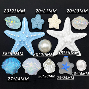 Accesorios de resina de estrella de mar <span class=keywords><strong>grandes</strong></span> transfronterizos para DIY, fundas de teléfono móvil, zapatillas con orificios, horquillas y accesorios para el cabello, material para accesorios - Product Image 2
