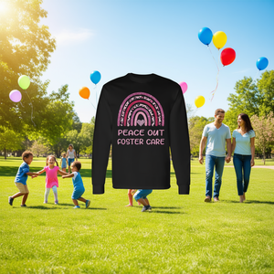 T-shirt à manches longues Peace Out Foster Care, Adoption Gotcha Day 2023 - Product Image 3