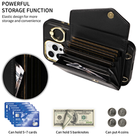 Casing ponsel wanita multifungsi, tas selempang wanita, casing dompet kulit untuk iphone 17 16 15 14 13 12 Pro Max