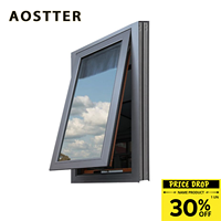 Ventanas Abatibles de Aluminio Modernas para Balcón, Antirrobo, Resistentes al Viento, Doble Vidrio, Apertura Interior para Apartamento, Solo Hojas Abatibles
