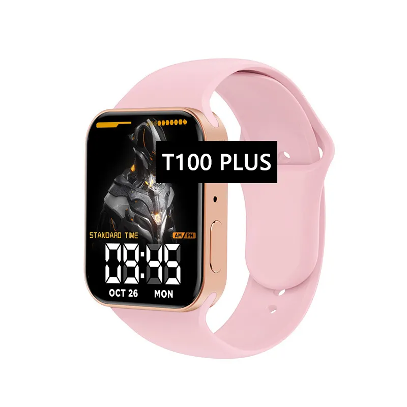 Latest Watch 7 Series 7 Smartwatch T100 PLUS 1.75 inch Dual Button Heart-rate Sleep Monitoring Smart Watch T100plus