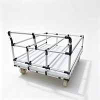 Chariot de transport d'atelier d'usine, chariot à tuyaux flexibles, chariot manuel anti-collision pour la manutention des bagages à l'aéroport