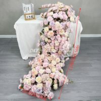 Chemin de table de mariage en soie artificielle personnalisable en gros - Long, coloré, toucher réel, durable