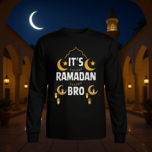 Camiseta de manga larga con diseño de Ramadán Kareem para hombre, camiseta de Ramadán Bro - Product Image 3
