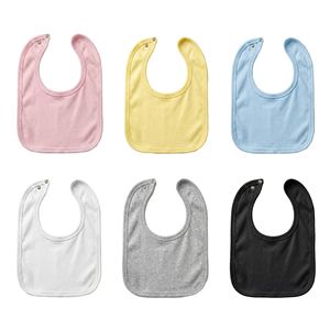 Babero de algodón de color liso personalizado al por mayor, protector de vientre, toalla para la saliva, paño suave para eructos para bebés recién nacidos, niños y niñas, lactancia - Product Image 1