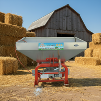 Épandeur d'engrais manuel à 3 points de fixation, type nouveau, haute efficacité, avec trémie en acier 201, réglage manuel, pour l'agriculture, modèle 300