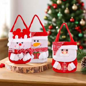 Christmas Party Favor Bag Candy Storage Hand Bag Santa Snowman <b>Reindeer</b> <b>Xmas</b> Gift Packaging Supplies - Product Image 3