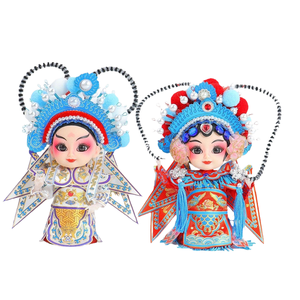 Muñeca de la Ópera China de Pekín, Estilo Nacional, 6 Pulgadas, Versión Q, de Seda Hecha a Mano, Regalo para el Año Nuevo Chino, Decoración para el Hogar - Product Image 1