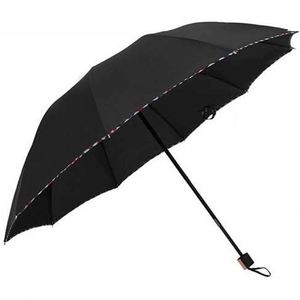 Wholesale Three-Fold 10-Ribbon Double Person <b>Extra</b> <b>Large</b> Reinforced Umbrella Folding Men's and Women's Advertising Umbrella - Product Image 1
