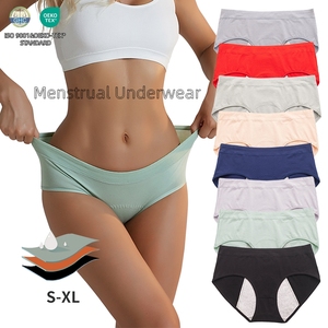 9039 Ropa Interior de Algodón para Mujer, Bragas Menstruales de Flujo Abundante, <span class=keywords><strong>Culotte</strong></span> Menstrual, Protección Nocturna a Prueba de Fugas - Product Image 1