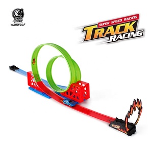 Divertido DIY assemblys atrás de curva ranura coche de juguete pista para los niños - Product Image 4