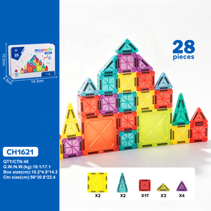 Ensemble de tuiles magnétiques mixtes Mini 3,75 cm + 7,5 cm, jouet éducatif STEM, blocs de construction DIY pour enfants de 3 ans et plus, jouets pour enfants en gros - Product Image 3