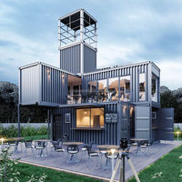 Villa moderne écologique de 20 pieds en acier léger, alimentée à l'énergie solaire, avec fenêtres en alliage d'aluminium, salon, salle de sport, salle de bain, salle à manger