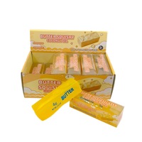 Jouet anti-stress en PVC souple en forme de barre de beurre à rebond lent, style huile de coco réaliste, pour les 14 ans et plus