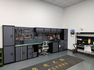 9 unités de rangement modulaire personnalisé pour garage, armoire de rangement robuste en métal, coffre à outils, poste de travail pour garage automobile, établi, <span class=keywords><strong>table</strong></span> de travail - Product Image 4