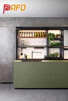 Ensemble de cuisine complet moderne vert classique avec praticité et fonctionnalisme de la péninsule service après-vente sans souci
