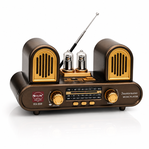 ELETREE RX-998 Reproductor de Música <span class=keywords><strong>MP3</strong></span> Retro para el Hogar con USB, TF, Radio FM/AM/SW, Luz Disco, Altavoz Inalámbrico BT con Lámpara de Tubo - Product Image 1