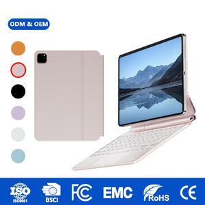 เคสคีย์บอร์ดแม่เหล็กอะลูมิเนียมอัลลอยสำหรับ iPad Pro 11 นิ้ว (M4/M5, 2024-2025) - พร้อมแทร็คแพดและฝาหลังแบบมีไฟแบ็คไลท์ BT - Product Image 1