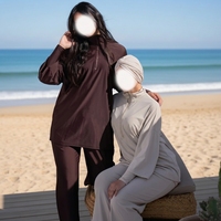 Ensemble de maillot de bain Burkini Willson pour l'été, ensemble 3 pièces, vêtements de plage, tenue modeste musulmane, haut à manches doubles pour toutes les saisons