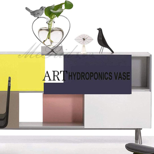 Commercio all'ingrosso a forma di cuore vaso di vetro impianto terrario vaso di vetro con supporto <span class=keywords><strong>per</strong></span> la decorazione domestica eco-friendly - Product Image 6