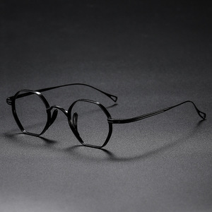 SH4445 High-End Square Foldable Full-Rim Titanium Unisex Frames Print Pattern Prescription <strong>Glasses</strong> - Product Image 1
