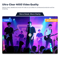 2 Cámaras PTZ 4K con Zoom Óptico 20X y Seguimiento por IA, y Controlador de Joystick PTZ con Pantalla para Servicios Religiosos