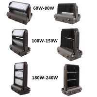 Capteur photocellule ETL CE RoHS 10kv 180w, éclairage mural LED réglable en hauteur, 240w 100w 60w 80w 120w