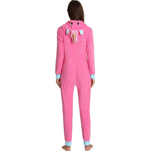 Women's <strong>Adult</strong> Tights Plush Hooded Zipper Nightdress Hot pink <strong>unicorn</strong> Animal Winter Embroidered Breathable Fleece <strong>Onesie</strong> - Product Image 6