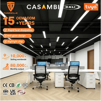 Profilé LED sur mesure avec driver dimmable 0-10V et détecteur de mouvement pour projets d'éclairage industriel en entrepôt