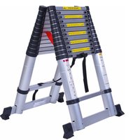 Échelle télescopique pliable en alliage d'aluminium 5,8+5,8 m, capacité de charge 150 kg, design moderne