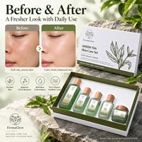 Kit de Soins Anti-Acné Fermenté Apaisant Rougeurs et Imperfections à l'Acide Salicylique, Réducteur de Pores, Contrôle du Sébum, EGCG et Thé Vert