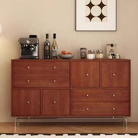 Commode moderne en bois massif à 7 tiroirs, armoire de rangement contemporaine, montage facile pour chambre d'hôtel, salon