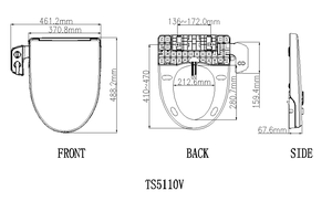 Hot And Cold Toilet Seat Bidet Non Electric Easy Installation Bidet Seat Cover Rear Front Wash Nozzle Selfcleaning