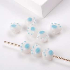 <b>Charcoal</b> 3D Cat's Claw Straight Hole 11x12mm Modern Loose Acrylic Beads DIY Bracelet Earrings Jewelry Cute Accessories Colored - Product Image 6