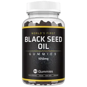 Biocaro OEM nhãn hiệu riêng Vegan đen hạt giống Gummies Hữu Cơ Đen Cumin dầu hạt Gummy cho tăng trưởng tóc bổ sung