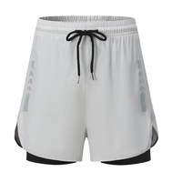Shorts de course à séchage rapide, respirants, compressifs, 2 en 1, shorts de sport double pour l'été, pour le cyclisme, la course à pied, la remise en forme, le marathon