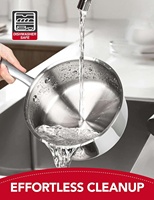 Ensemble de casseroles en acier inoxydable 1, 2 et 3 litres avec couvercle en verre, écologique, compatible induction, passe au lave-vaisselle et au four, style américain, capsule