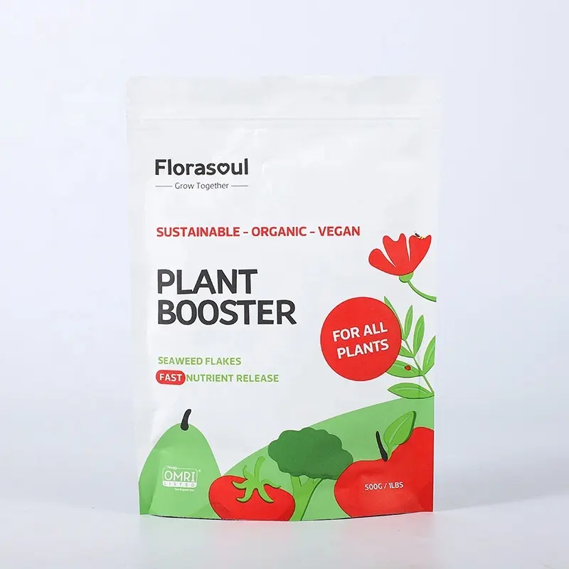 benutzerdefiniertes gedrucktes logo Gemüse Kunststoff landwirtschaftliche Samen Stand-Mylar-Lebensmittelverpackungsbeutel