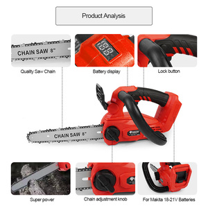 สำหรับ <span class=keywords><strong>Makita</strong></span> <span class=keywords><strong>เลื่อย</strong></span><span class=keywords><strong>ไฟฟ้า</strong></span>ใช้แบตเตอรี่ขนาด18V สำหรับใช้ในสวนแบบไร้<span class=keywords><strong>สาย</strong></span>ใช้แบตเตอรี่แบบ8in สำหรับ DIY - Product Image 4