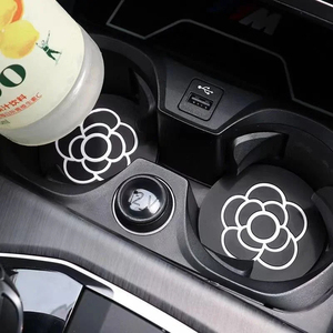 Portable voiture Logo anti-dérapant eau support de verre tapis bouteille Pad caboteur pour <span class=keywords><strong>Dacia</strong></span> Duster Logan Dokker <span class=keywords><strong>Stepway</strong></span>-Auto accessoires - Product Image 3