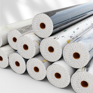 Nhà máy trực tiếp CE chứng nhận thương mại nước ngoài bán buôn tự dính PVC Faux gốm gạch hình học dán tường tường - Product Image 3